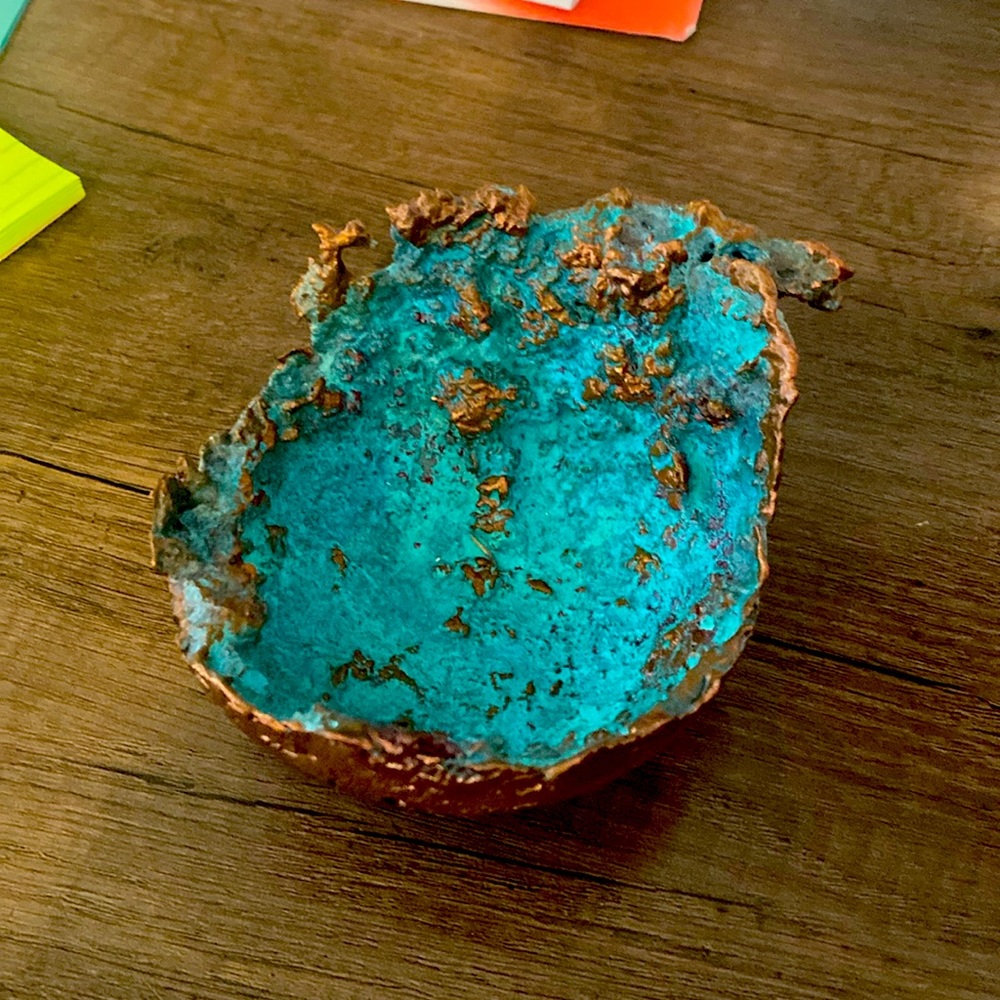 Handmade Michigan style copper bowl